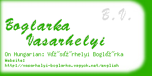 boglarka vasarhelyi business card